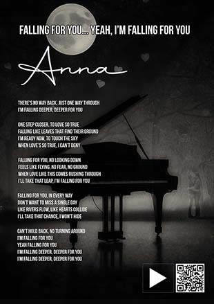 Personalized song lyric gift