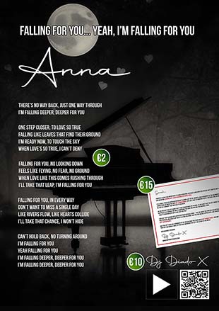 Personalized song lyric gift