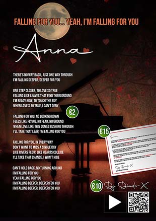 Personalized song lyric gift