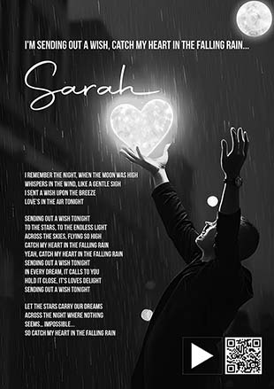 Personalized song lyric gift