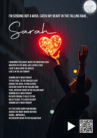 Personalized song lyric gift