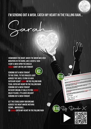 Personalized song lyric gift
