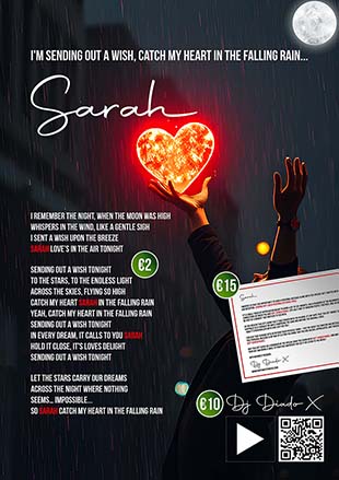 Personalized song lyric gift